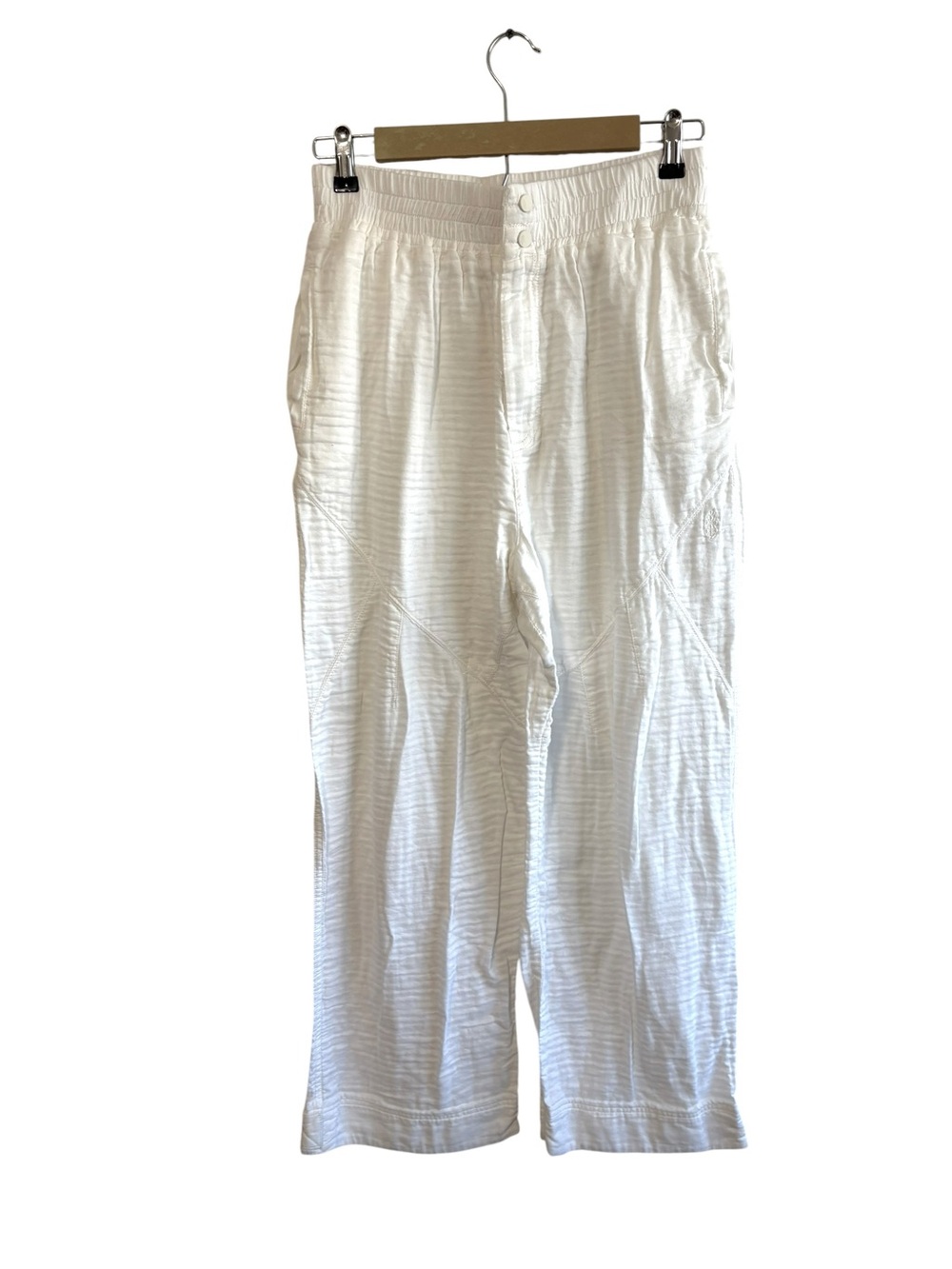 Fp Movement Size Small White Flipside Quilted Pants Boho Relaxed Beach Swim